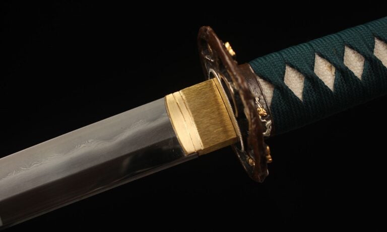 Handgemaakte Herfstblad Hamon Katana