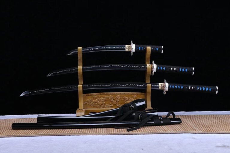 Japanse Zwaardenset Zwart Blauw