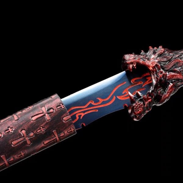 Rode Vlam Wolf Chinese Zwaard