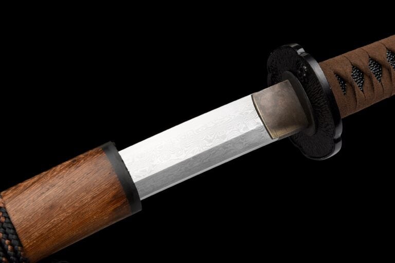 Bruine Damascus Katana