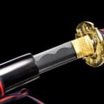 Zwart en Rood Koolstofstaal Katana