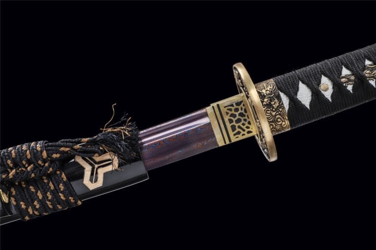 Paarse Lemmet Zwarte Demon Katana