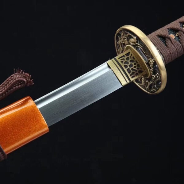 Damascus vallende bloem katana