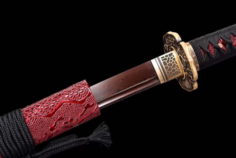 Rode Koperen Damascus Katana