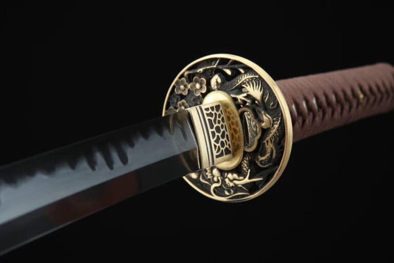 Witte En Bruine Golven Katana