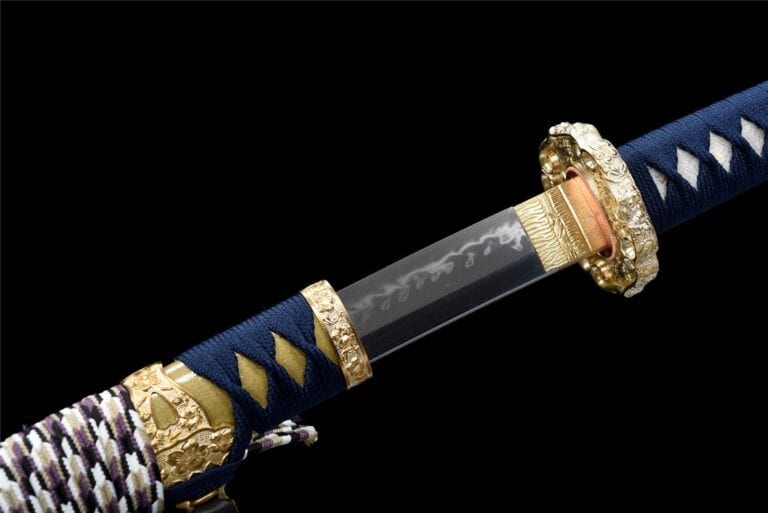 Blauw en Goud Tachi Zwaard