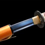 Drakenkop Oranje Katana Blauwe Kling