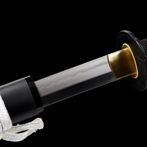 Zwarte Katana Met Witte Touw