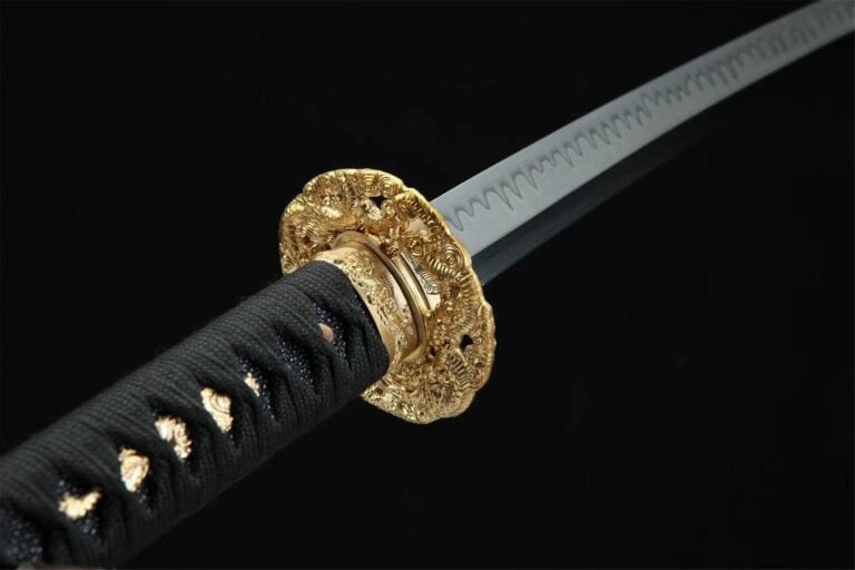 Zwarte Katana T-10 Lemmetstaal