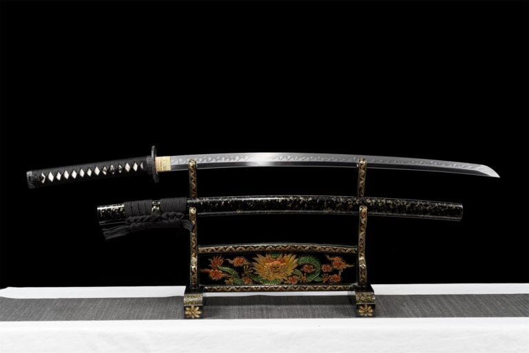 Zwarte Gouden Druppel Katana