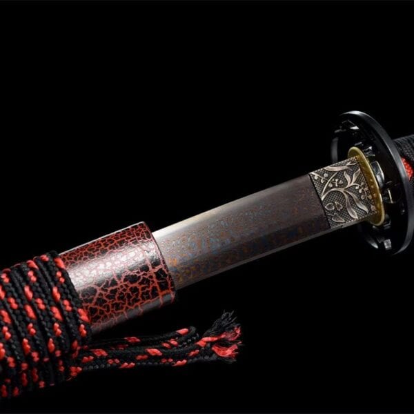 black and red katana