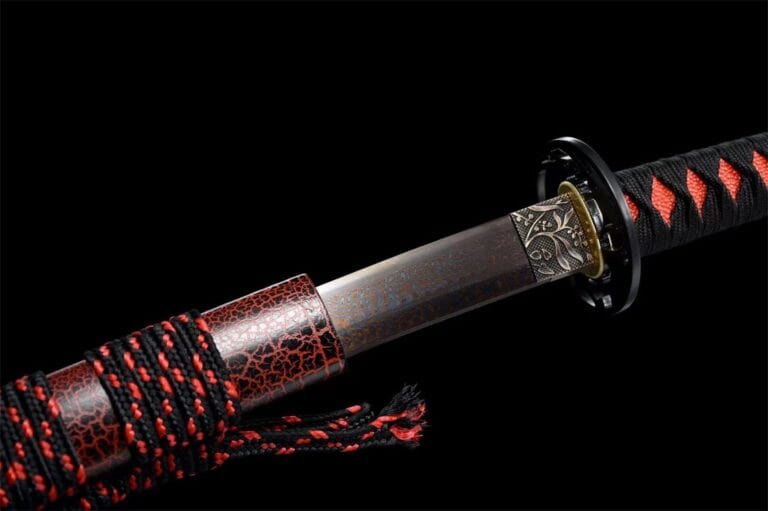 black and red katana